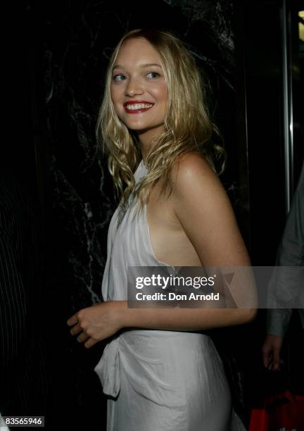 February 27: Supermodel Gemma Ward attends the Sydney premiere of 'The Black Ballon' at the Dendy Opera Quays on February 27, 2008 in Sydney,...