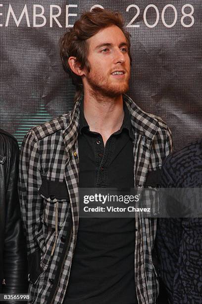 Maroon 5 band member Jesse Carmichael attends a press conference to promote their new album "Call and Response: The Remix Album" and their concert in...