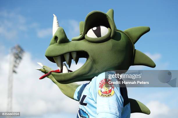 The Northland Taniwha mascot looks on during the round one Mite 10 Cup match between Northland and Bay of Plenty at Toll Stadium on August 20, 2017...