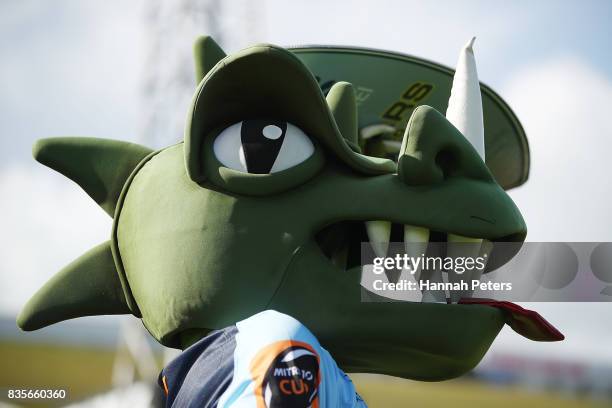 The Northland Taniwha mascot looks on during the round one Mite 10 Cup match between Northland and Bay of Plenty at Toll Stadium on August 20, 2017...