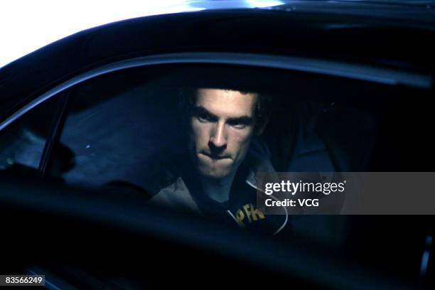 British tennis player Andy Murray arrives in Shanghai for the Tennis Masters Cup - Shanghai 2008 on November 5, 2008 in Shanghai, China. The Tennis...