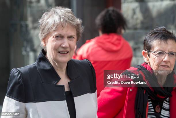 Former Prime Minister Helen Clark arrives at the party campaign launch on August 20, 2017 in Auckland, New Zealand. The New Zealand general election...