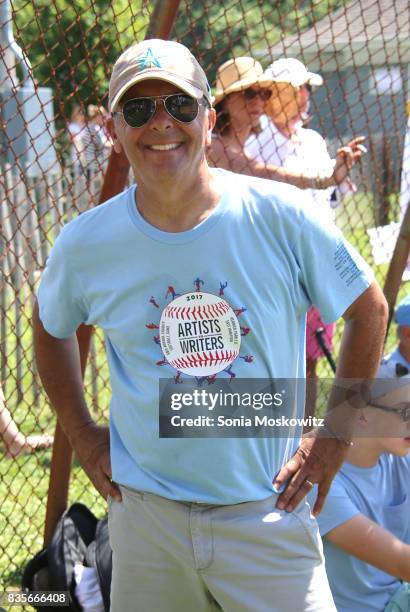 Mike Lupica attends the 69th Annual Artists and Writers Softball Game at Herrick Park on August 19, 2017 in East Hampton, New York.