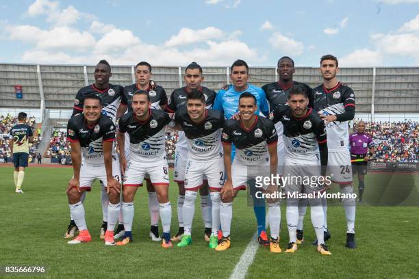 Players of Lobos BUAP pose for a team photo prior to the fifth round match between Lobos BUAP and America as part of the Torneo Apertura 2017 Liga MX...