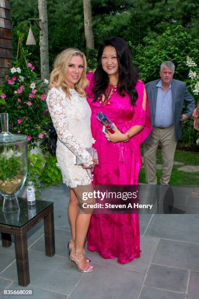 Ramona Singer and Susan Shin attend An Intimate Evening Under The Stars With Michael Bolton at Private Residence on August 19, 2017 in Bridgehampton,...