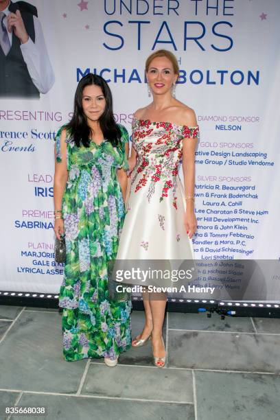 Jackie Martin and Luiza Betre attend An Intimate Evening Under The Stars With Michael Bolton at Private Residence on August 19, 2017 in...