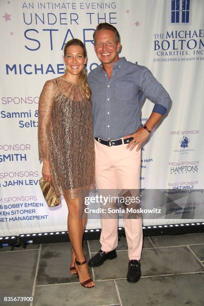 Sarah Siciliano Wragge and Chris Wragge attend an Intimate Evening Under the Stars with Michael Bolton, benefiting The Michael Bolton Charities at...