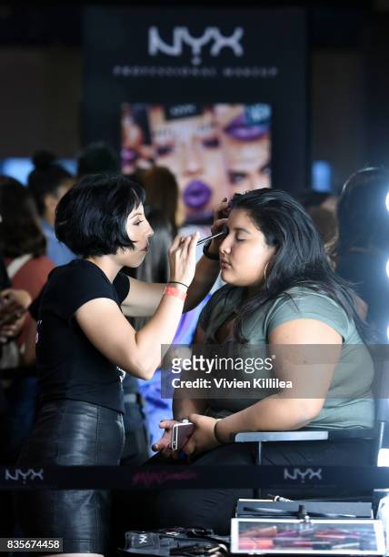 Guests at the 2017 NYX Professional Makeup FACE Awards Expo at The Shrine Auditorium on August 19, 2017 in Los Angeles, California.