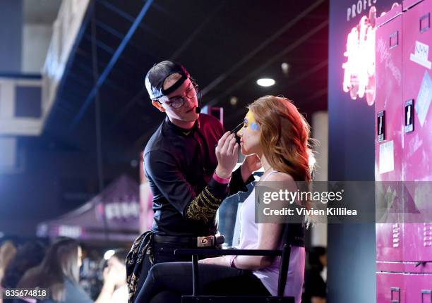 Daniel Smith and Ashley Wiley at the 2017 NYX Professional Makeup FACE Awards Expo at The Shrine Auditorium on August 19, 2017 in Los Angeles,...