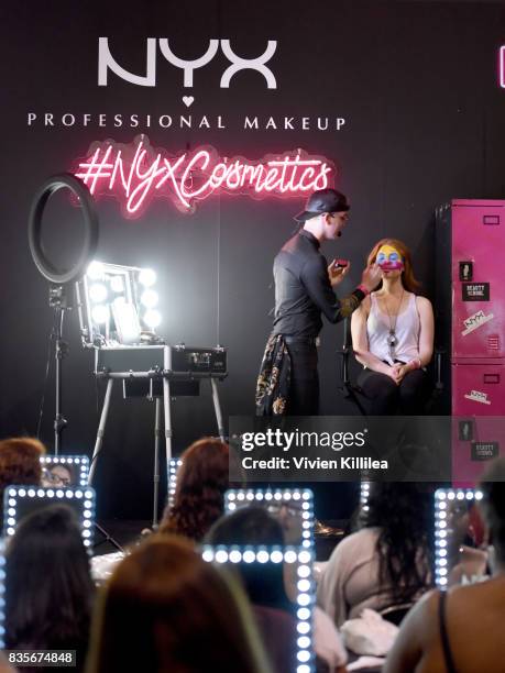 Daniel Smith and Ashley Wiley at the 2017 NYX Professional Makeup FACE Awards Expo at The Shrine Auditorium on August 19, 2017 in Los Angeles,...