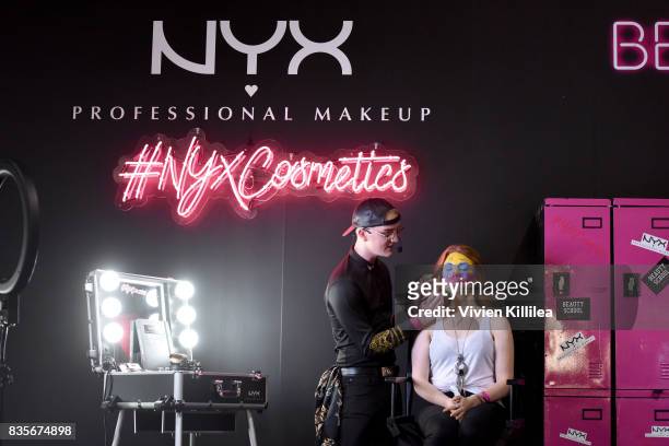 Daniel Smith and Ashley Wiley at the 2017 NYX Professional Makeup FACE Awards Expo at The Shrine Auditorium on August 19, 2017 in Los Angeles,...