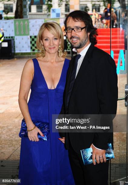 Rowling and husband Neil Murray arriving for the world premiere of Harry Potter and the Half-Blood Prince at the Odeon Leicester Square, London.