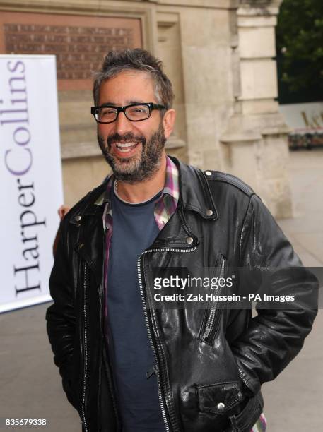 David Baddiel arrives for the HarperCollins summer party at the Victoria and Albert Museum in south west London.