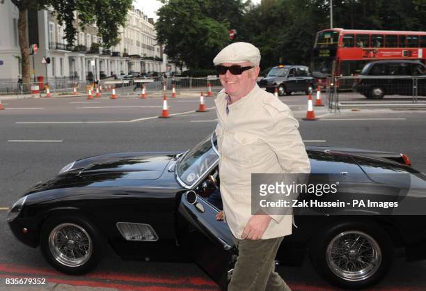 Chris Evans arrives in a classic Ferrari for the HarperCollins summer party at the Victoria and Albert Museum in south west London.