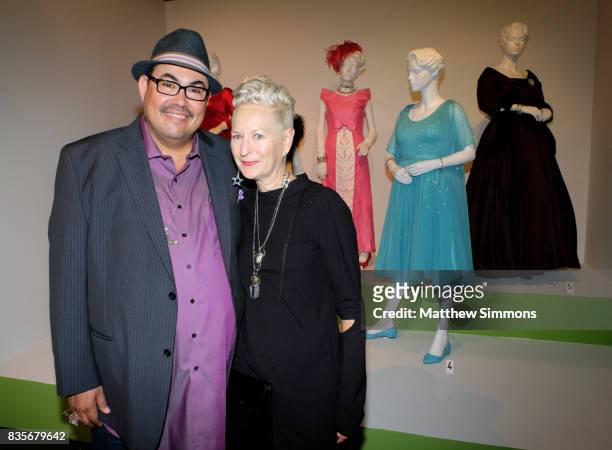 Costume designer Salvador Perez and costume designer Lou Eyrich of the emmy nominated show "FEUD: Bette and Joan" attend the media preview of the...