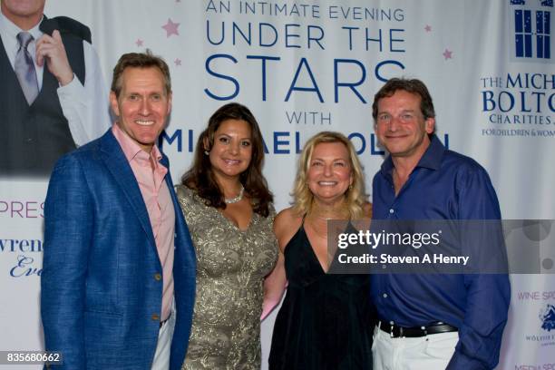 Scott Seltzer, Sammi Setzler, Debra Halpert and David Greenberg attend An Intimate Evening Under The Stars With Michael Bolton at Private Residence...