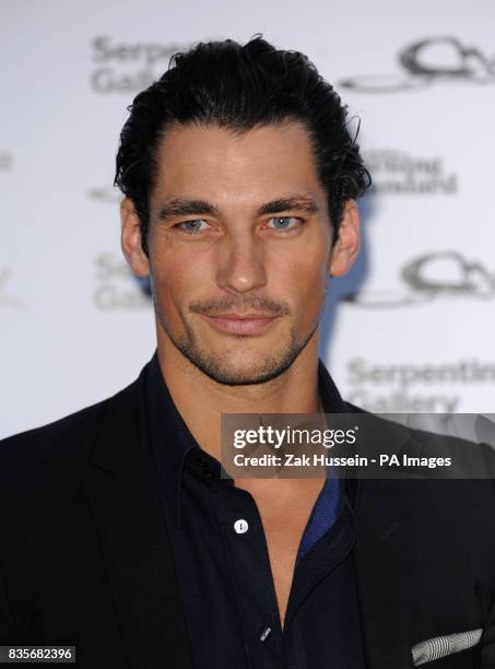 David Gandy arrives for the Serpentine Gallery Summer Party in Kensington Gardens, west London.