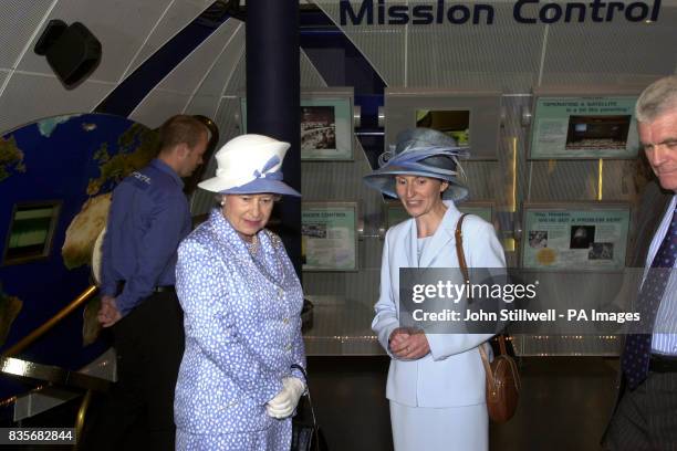 The Queen on a tour of the new National Space Centre, on the outskirts of Leicester