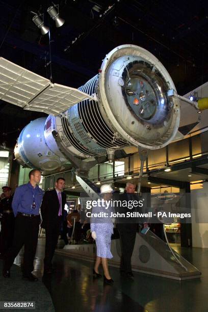 The Queen on a tour of the new National Space Centre, on the outskirts of Leicester