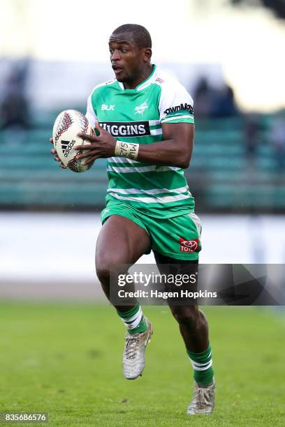 Willy Ambaka of Manawatu in action during the round one Mitre 10 Cup match between Manawatu and Wellington at Central Energy Trust Arena on August...