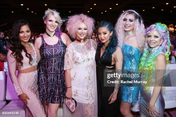 Jessica Kalil, Megan Walter, Jordi Dreher, Ashley Quiroz, Victoria Lyn, and Kimberley Margarita at the 2017 NYX Professional Makeup FACE Awards at...