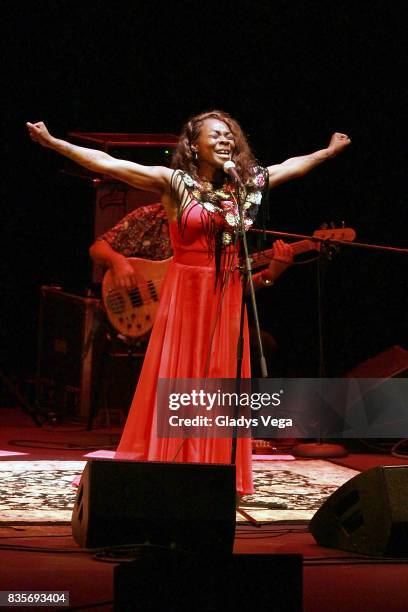 Buika performs at Centro de Bellas Artes on August 19, 2017 in San Juan, Puerto Rico.