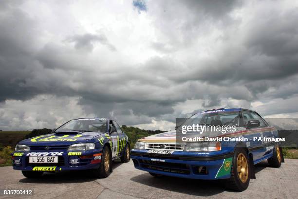 The Subaru Impreza cars driven by former World Rally Champion Colin McRae which are due to be loaned to the new Riverside Museum in Glasgow at McRae...