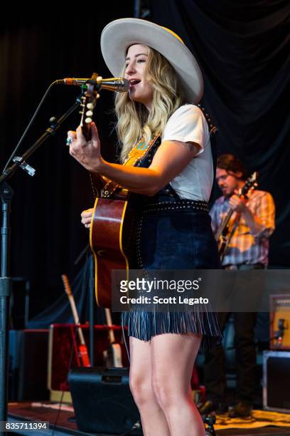 Margo Price performs at DTE Energy Music Theater on August 19, 2017 in Clarkston, Michigan.