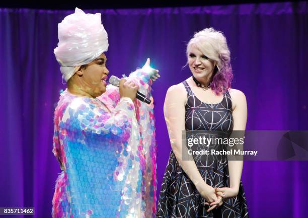 Patrick Starrr and Megan Walter at the 2017 NYX Professional Makeup FACE Awards at The Shrine Auditorium on August 19, 2017 in Los Angeles,...