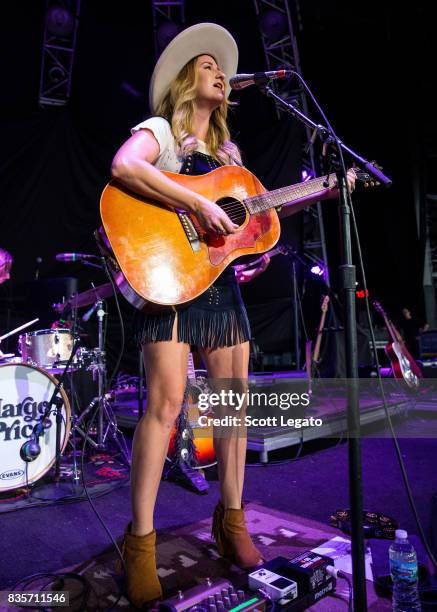 Margo Price performs at DTE Energy Music Theater on August 19, 2017 in Clarkston, Michigan.