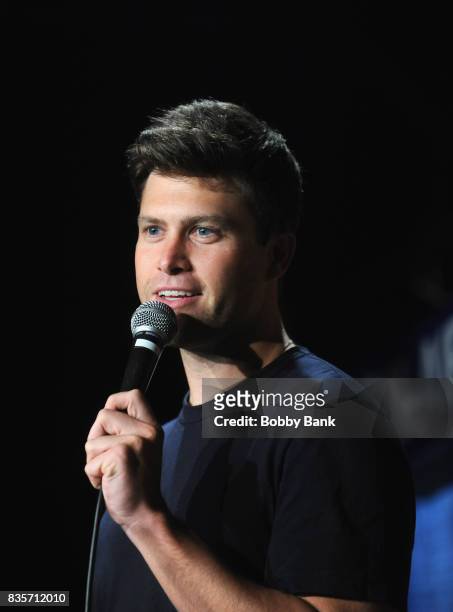 Colin Jost performs at The Stress Factory Comedy Club on August 19, 2017 in New Brunswick, New Jersey.