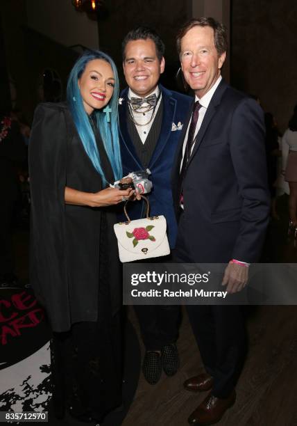 Kandee Johnson, guest and Nyx Cosmetics CEO Scott Friedman at the 2017 NYX Professional Makeup FACE Awards at The Shrine Auditorium on August 19,...