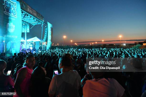 General atmosphere during Day One of 2017 Billboard Hot 100 Festival at Northwell Health at Jones Beach Theater on August 19, 2017 in Wantagh City.