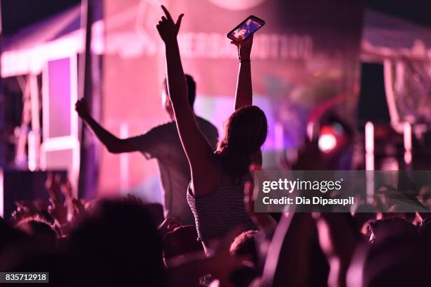 General atmosphere during Day One of 2017 Billboard Hot 100 Festival at Northwell Health at Jones Beach Theater on August 19, 2017 in Wantagh City.