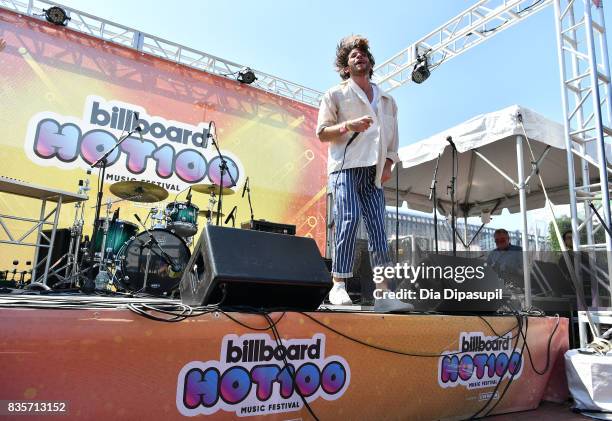 Carter Reeves performs during Day One of 2017 Billboard Hot 100 Festival at Northwell Health at Jones Beach Theater on August 19, 2017 in Wantagh...
