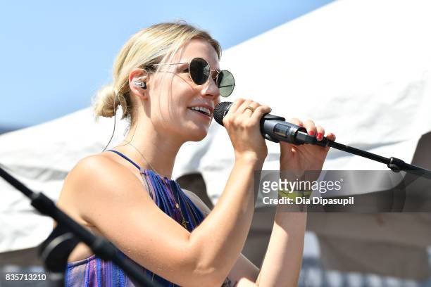 Ella Zoller of PROM performs during Day One of 2017 Billboard Hot 100 Festival at Northwell Health at Jones Beach Theater on August 19, 2017 in...