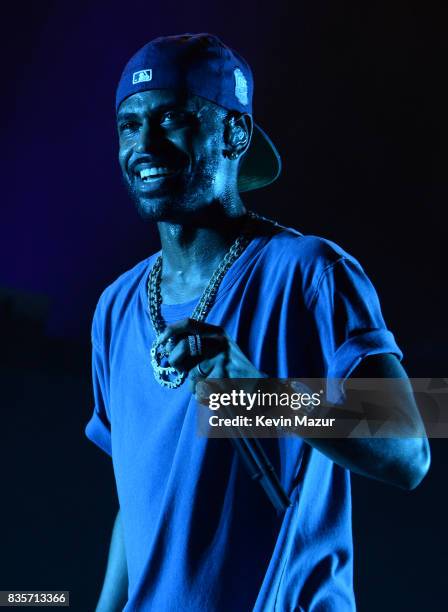 Big Sean performs during Day One of 2017 Billboard Hot 100 Festival at Northwell Health at Jones Beach Theater on August 19, 2017 in Wantagh City.