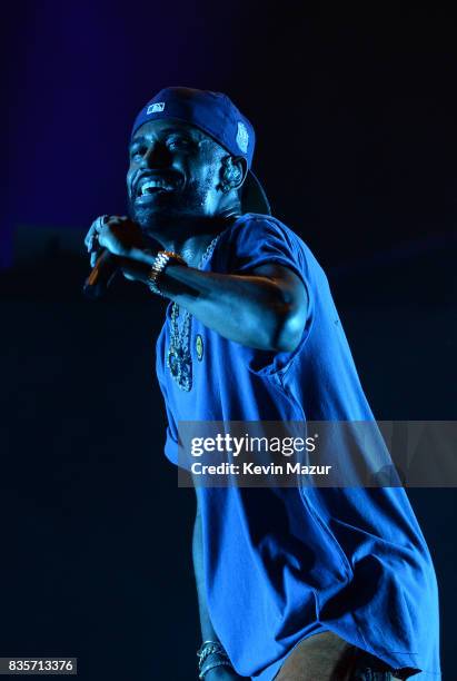 Big Sean performs during Day One of 2017 Billboard Hot 100 Festival at Northwell Health at Jones Beach Theater on August 19, 2017 in Wantagh City.