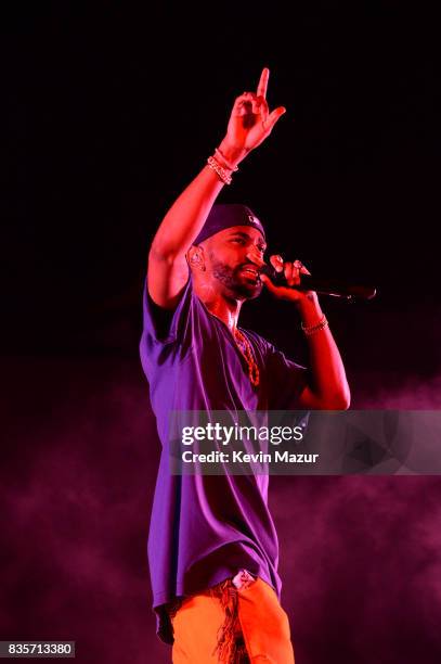 Big Sean performs during Day One of 2017 Billboard Hot 100 Festival at Northwell Health at Jones Beach Theater on August 19, 2017 in Wantagh City.