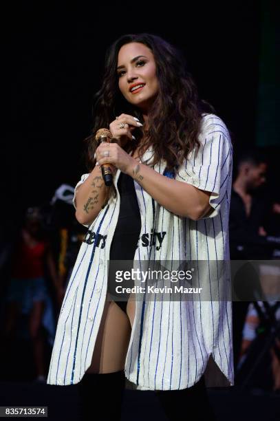 Demi Lovato performs during Day One of 2017 Billboard Hot 100 Festival at Northwell Health at Jones Beach Theater on August 19, 2017 in Wantagh City.