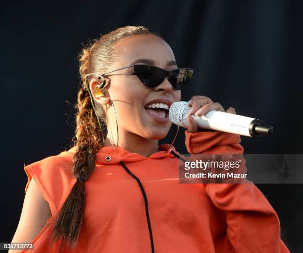 Tinashe performs during Day One of 2017 Billboard Hot 100 Festival at Northwell Health at Jones Beach Theater on August 19, 2017 in Wantagh City.