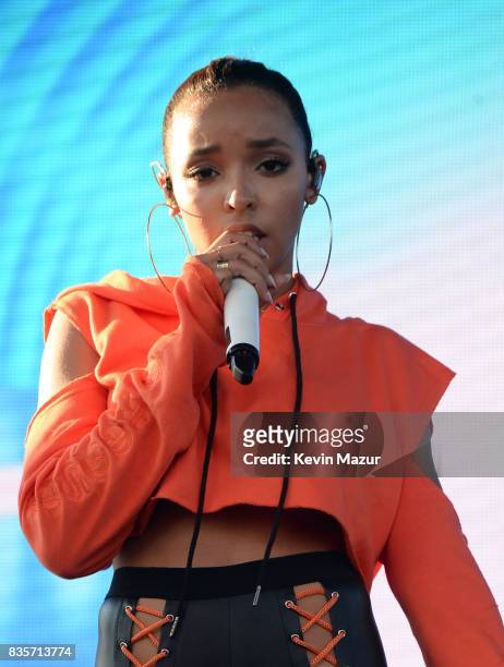 Tinashe performs during Day One of 2017 Billboard Hot 100 Festival at Northwell Health at Jones Beach Theater on August 19, 2017 in Wantagh City.