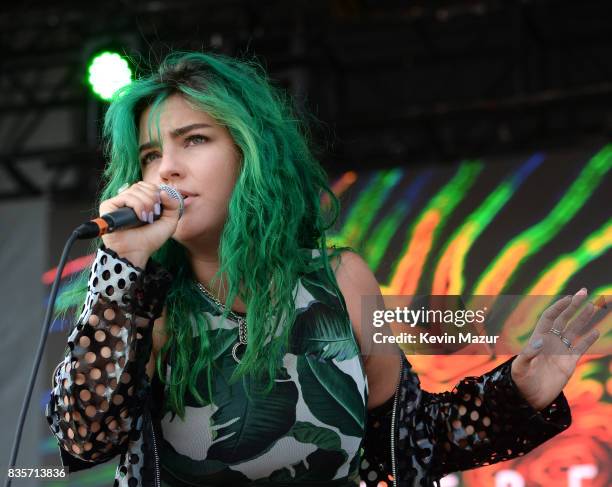 Phoebe Ryan performs on stage during Day One of 2017 Billboard Hot 100 Festival at Northwell Health at Jones Beach Theater on August 19, 2017 in...