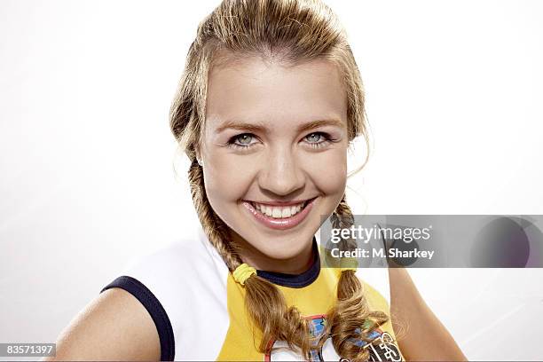 Actress Andrea Guasch poses at a portrait session in Orlando during the Disney games at Epcot center in Orlando, Florida.