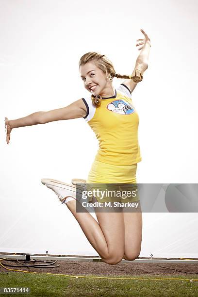 Actress Andrea Guasch poses at a portrait session in Orlando during the Disney games at Epcot center in Orlando, Florida.
