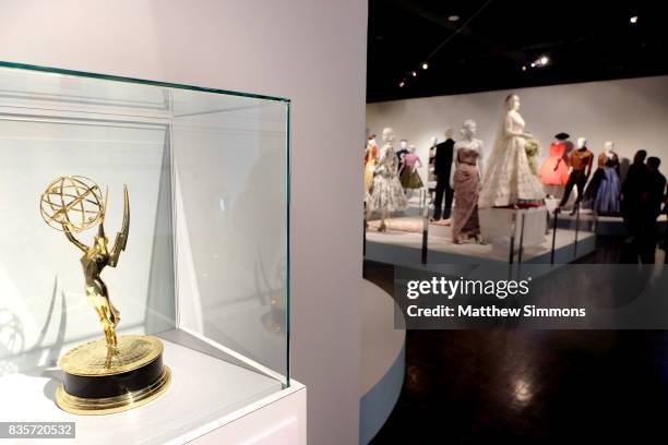 The Emmy Statuette on display at the media preview of the 11th annual "Art of Television Costume Design" exhibition at FIDM Museum & Galleries on the...