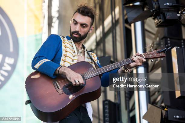 Zambricki Li of Magic Giant performs at Alt 98.7 Summer Camp at Queen Mary Events Park on August 19, 2017 in Long Beach, California.