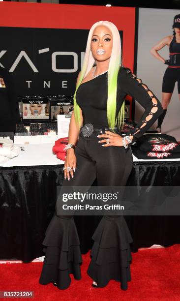 Keyshia Ka'oir, at 70th Anniversary Bronner Brothers International Beauty Show at Georgia World Congress Center on August 19, 2017 in Atlanta,...