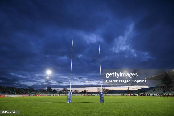 General view of Central Energy Trust Arena during the round one Mitre 10 Cup match between Manawatu and Wellington at Central Energy Trust Arena on...