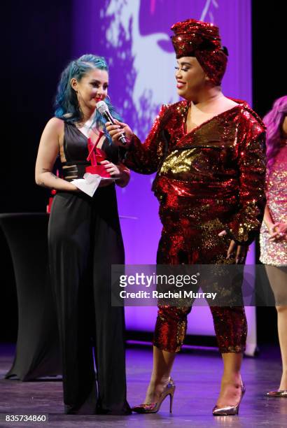 Ashley Quiroz and Patrick Starrr at the 2017 NYX Professional Makeup FACE Awards at The Shrine Auditorium on August 19, 2017 in Los Angeles,...